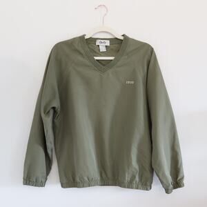 Vintage Izod Golf Windbreaker Jacket Sage Green Small
